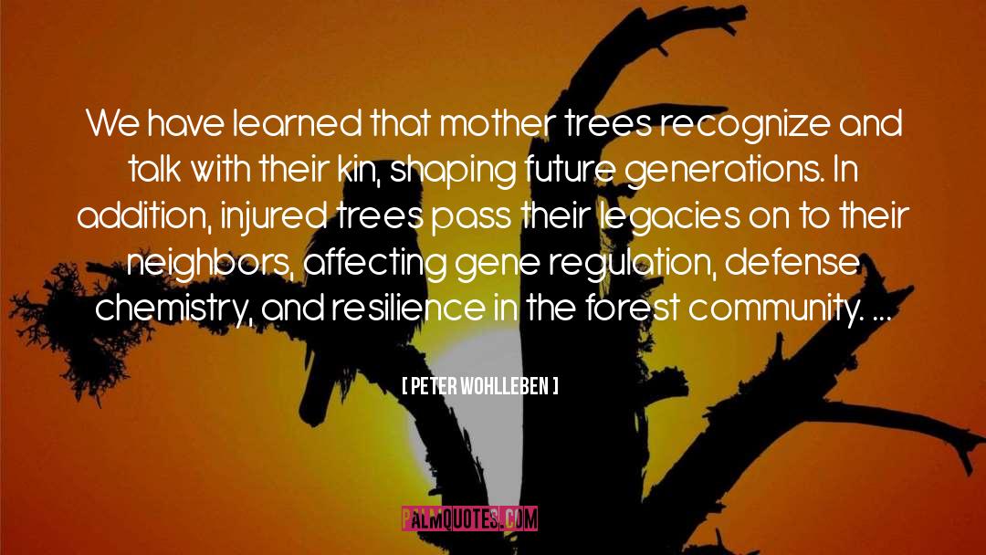 Peter Wohlleben Quotes: We have learned that mother