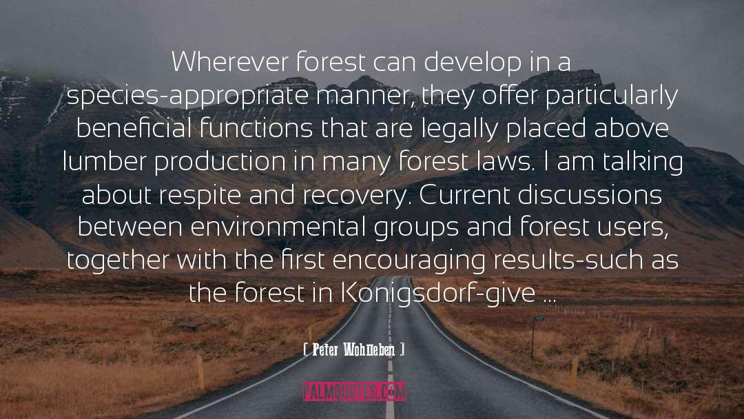 Peter Wohlleben Quotes: Wherever forest can develop in