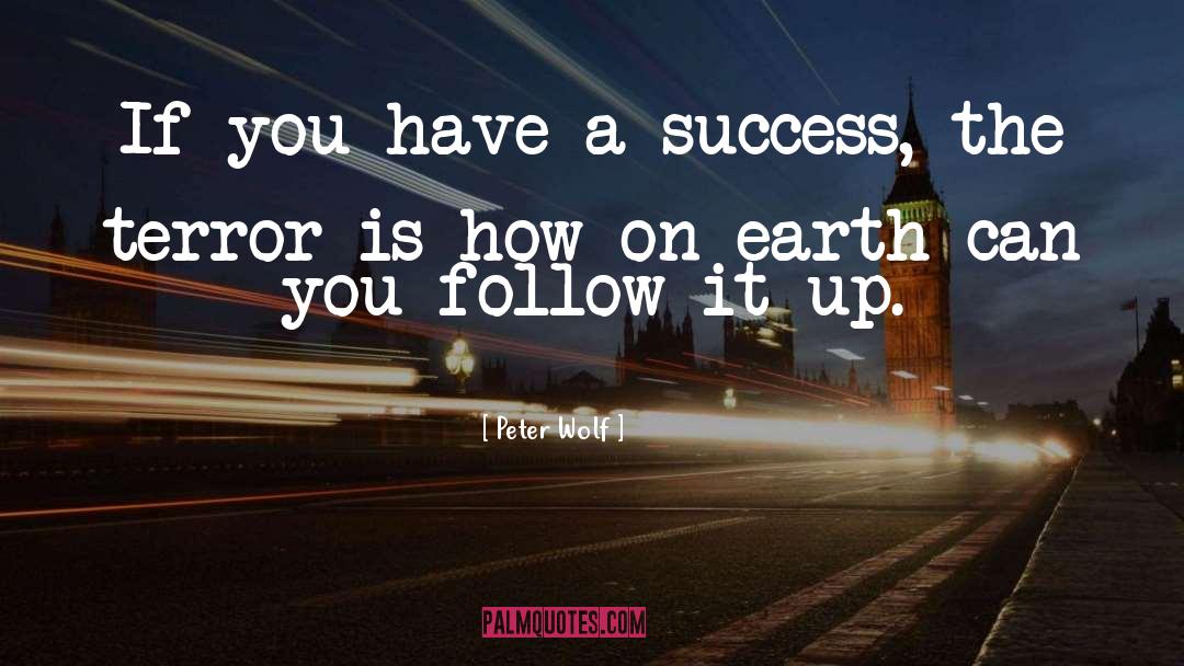 Peter Wolf Quotes: If you have a success,