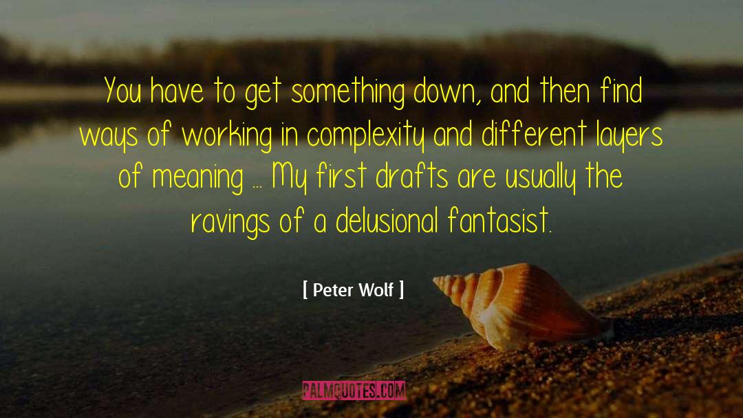 Peter Wolf Quotes: You have to get something