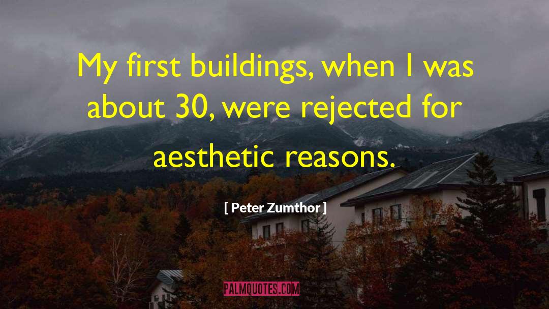 Peter Zumthor Quotes: My first buildings, when I