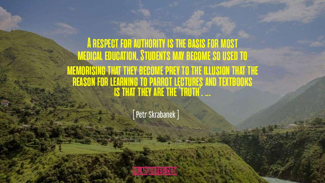 Petr Skrabanek Quotes: A respect for authority is