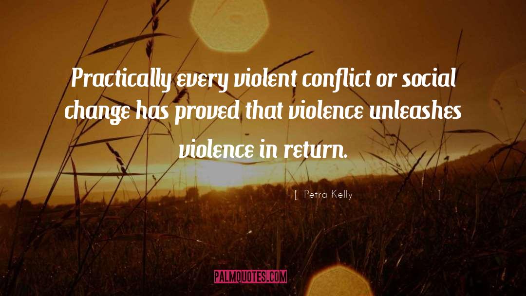 Petra Kelly Quotes: Practically every violent conflict or