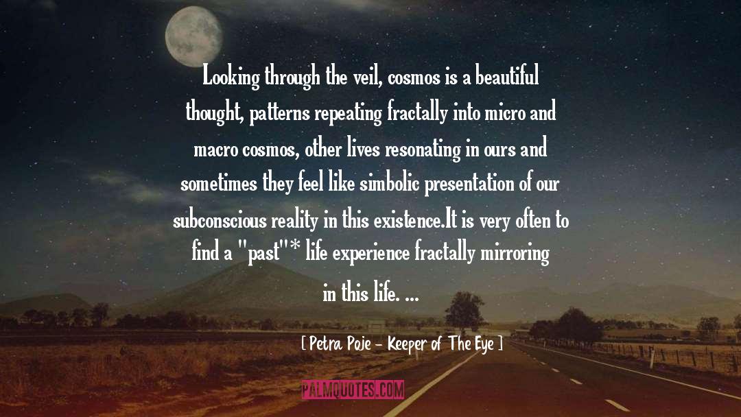 Petra Poje - Keeper Of The Eye Quotes: Looking through the veil, cosmos