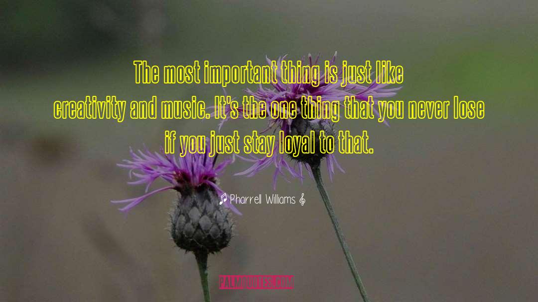 Pharrell Williams Quotes: The most important thing is