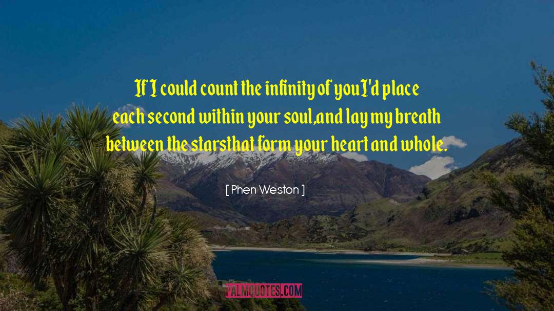 Phen Weston Quotes: If I could count the