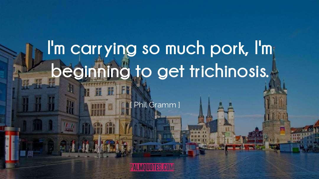 Phil Gramm Quotes: I'm carrying so much pork,