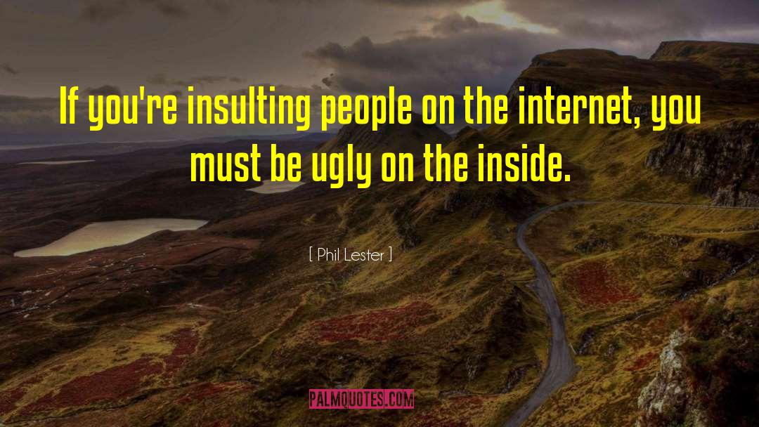 Phil Lester Quotes: If you're insulting people on