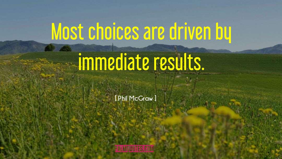 Phil McGraw Quotes: Most choices are driven by