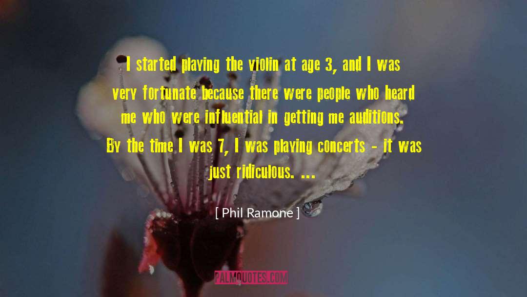 Phil Ramone Quotes: I started playing the violin