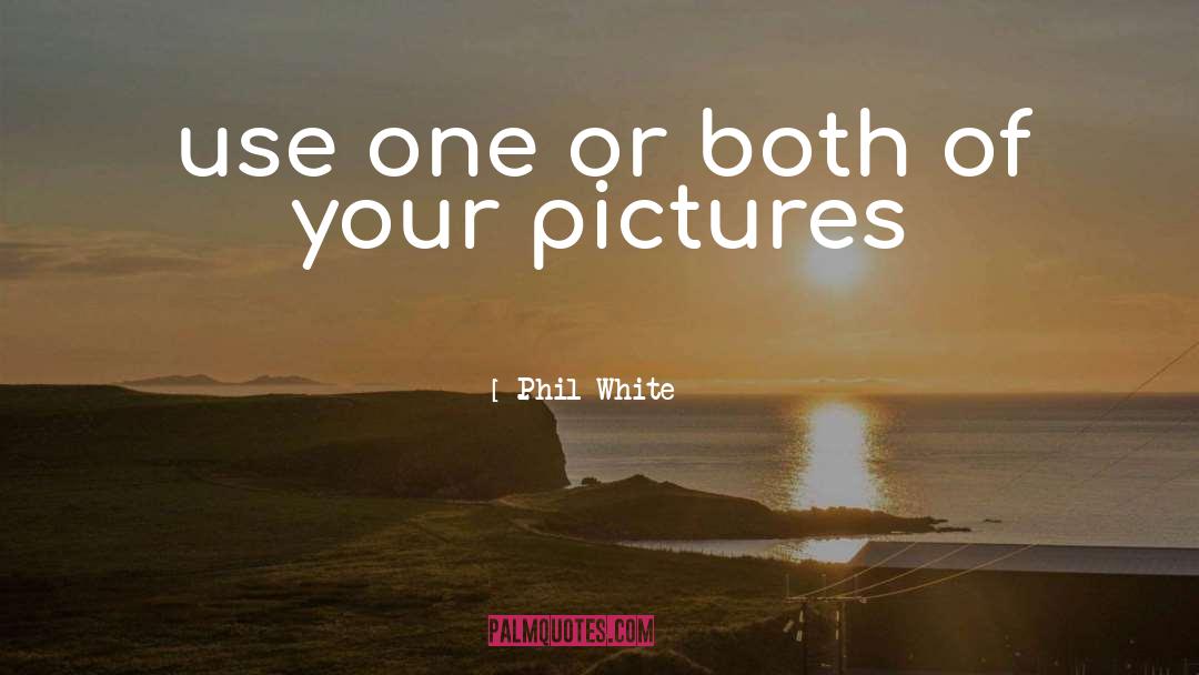 Phil White Quotes: use one or both of