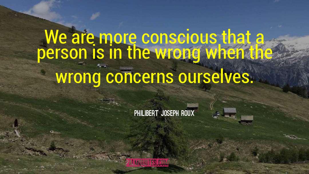 Philibert Joseph Roux Quotes: We are more conscious that