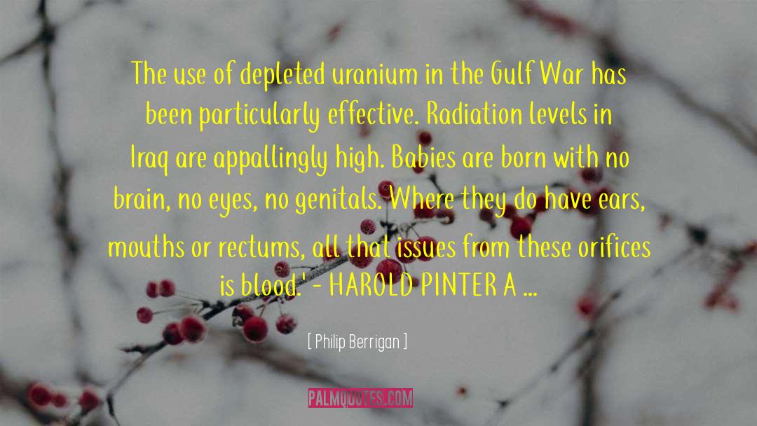 Philip Berrigan Quotes: The use of depleted uranium