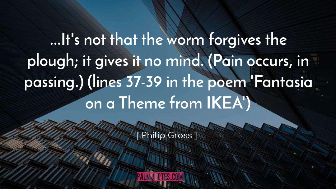 Philip Gross Quotes: ...It's not that the worm