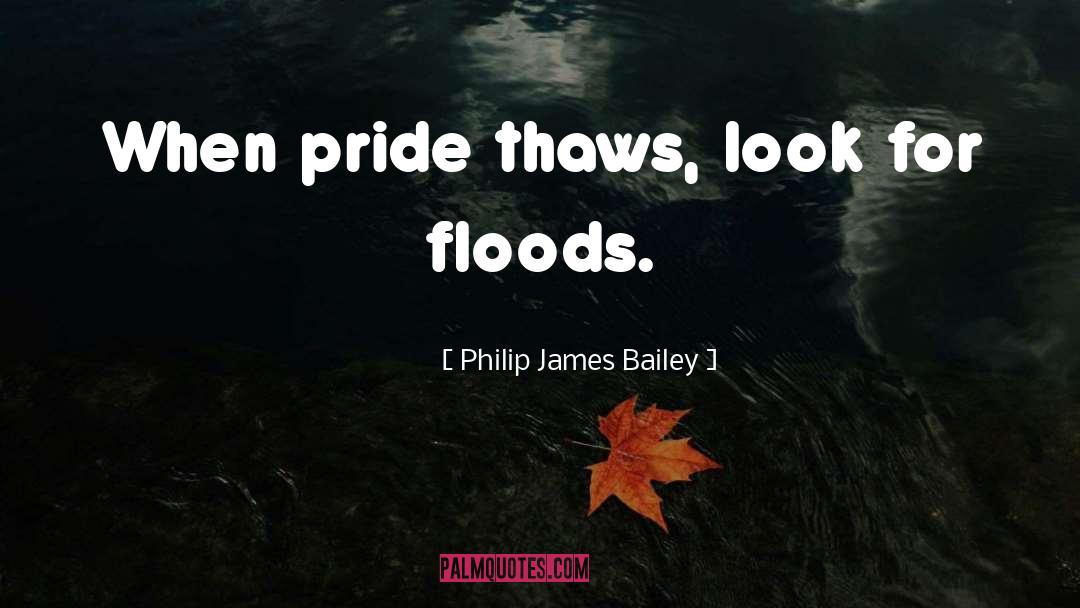 Philip James Bailey Quotes: When pride thaws, look for