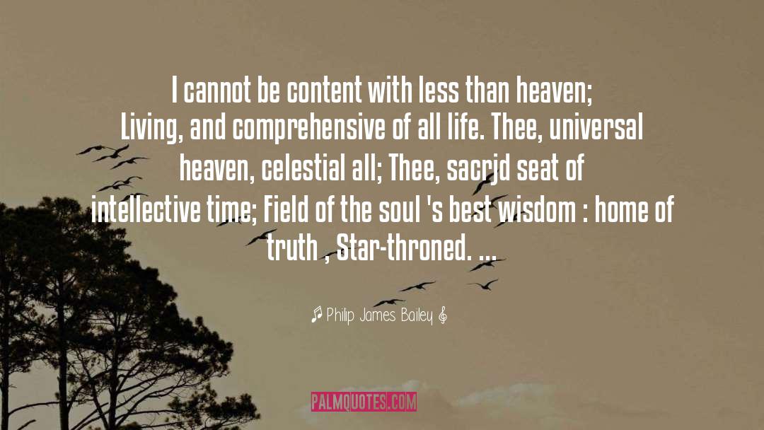 Philip James Bailey Quotes: I cannot be content with