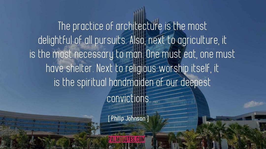 Philip Johnson Quotes: The practice of architecture is