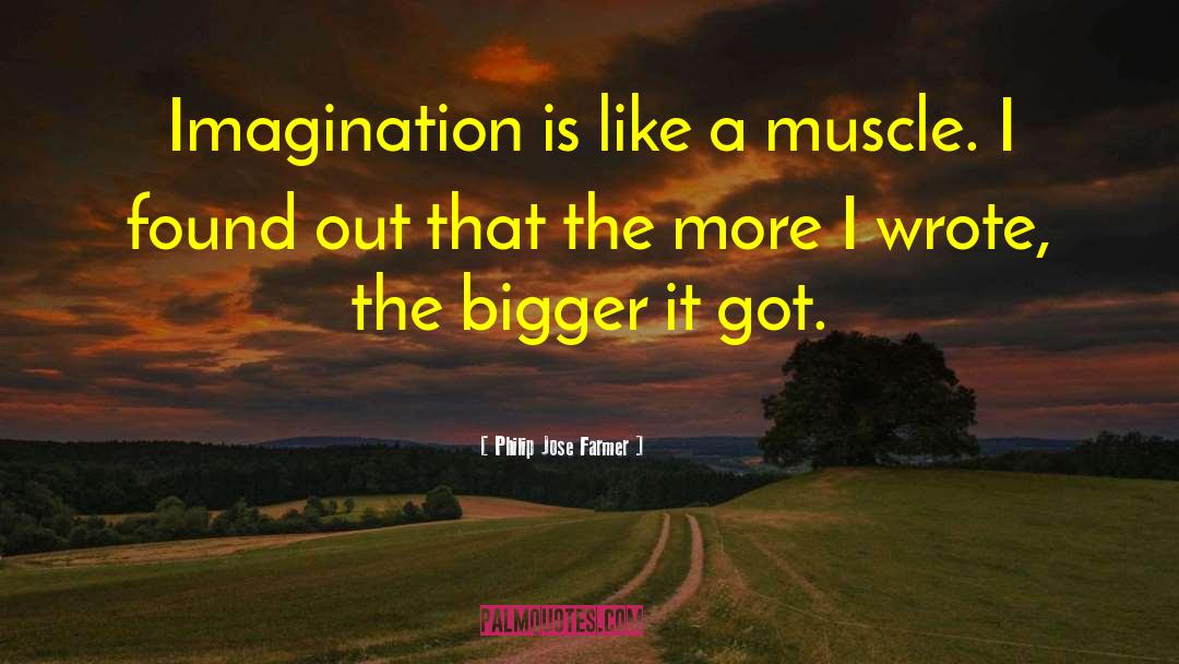 Philip Jose Farmer Quotes: Imagination is like a muscle.