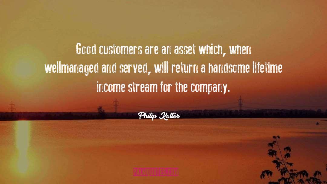 Philip Kotler Quotes: Good customers are an asset