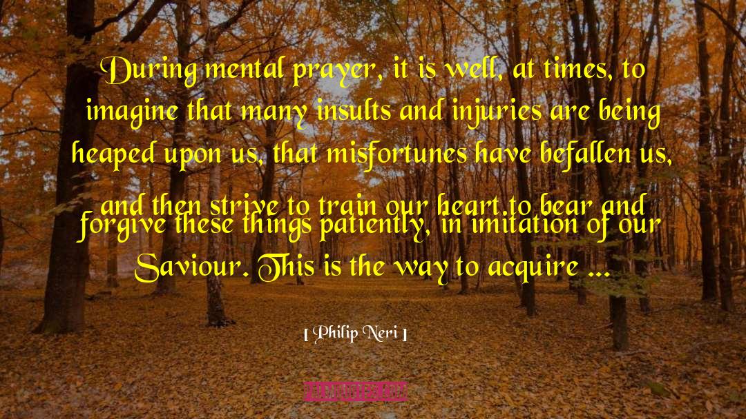 Philip Neri Quotes: During mental prayer, it is