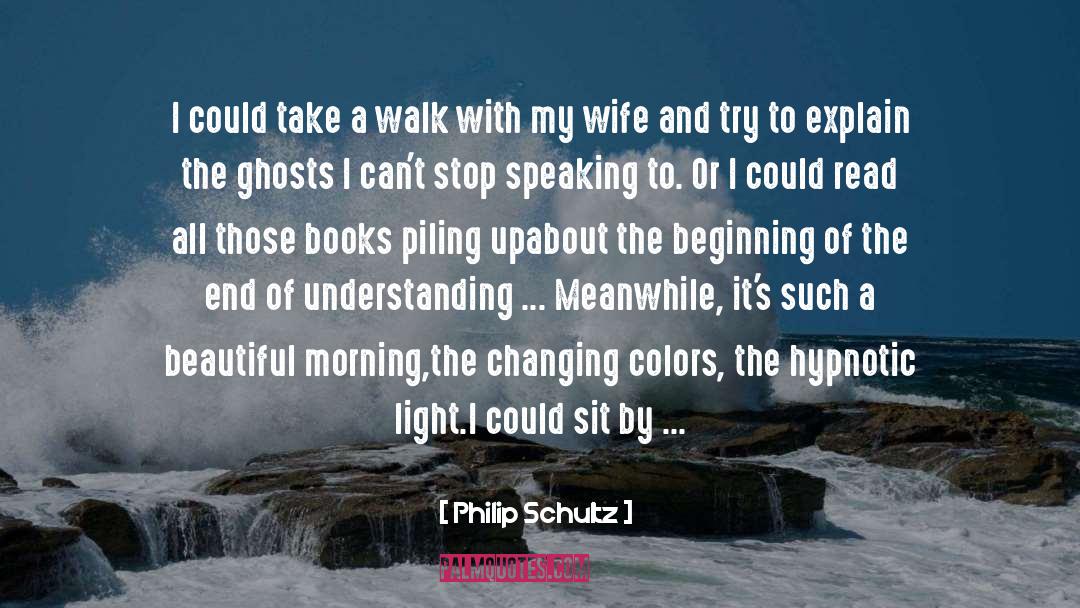 Philip Schultz Quotes: I could take a walk