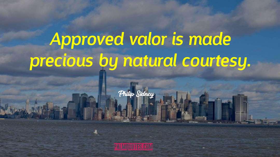 Philip Sidney Quotes: Approved valor is made precious