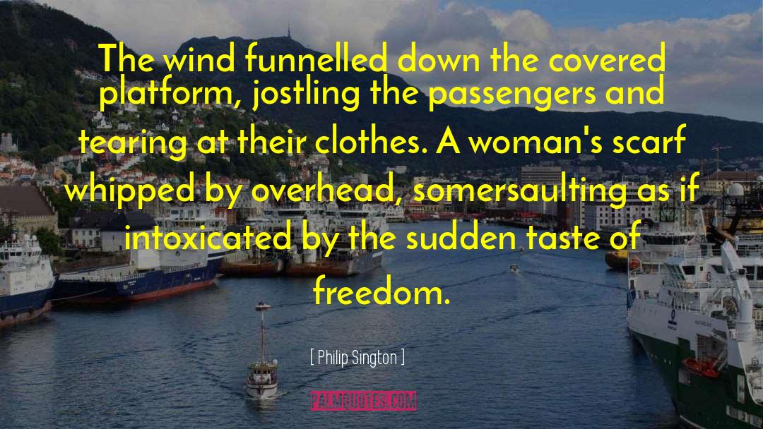Philip Sington Quotes: The wind funnelled down the
