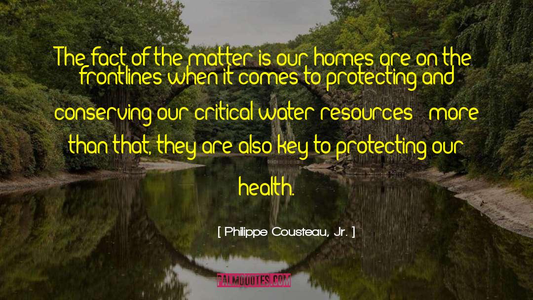 Philippe Cousteau, Jr. Quotes: The fact of the matter
