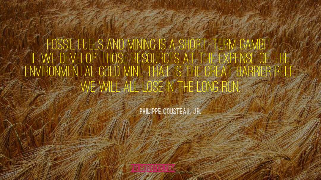 Philippe Cousteau, Jr. Quotes: Fossil fuels and mining is