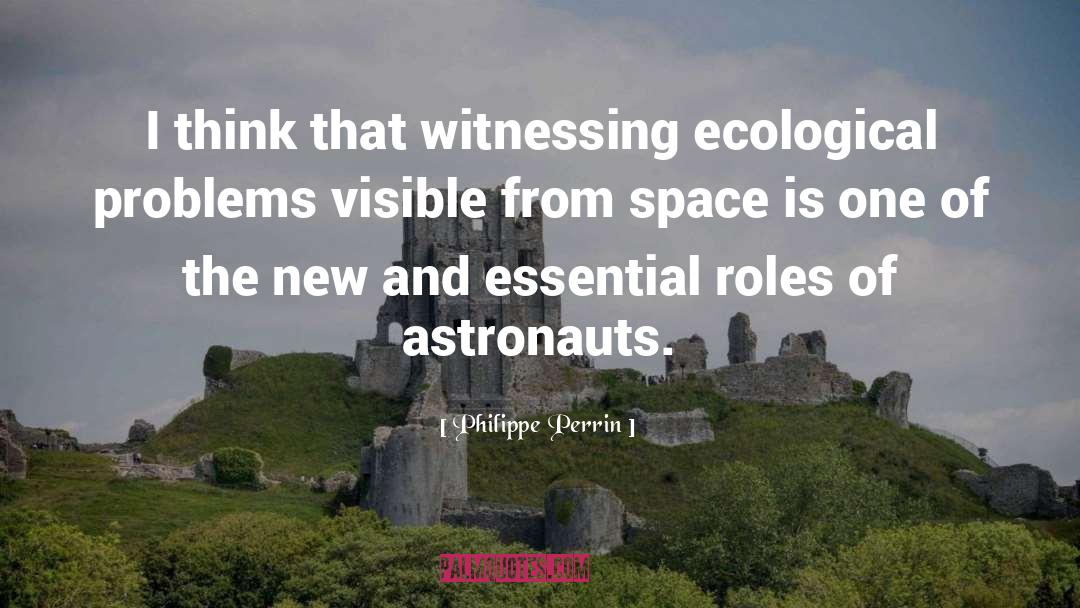 Philippe Perrin Quotes: I think that witnessing ecological