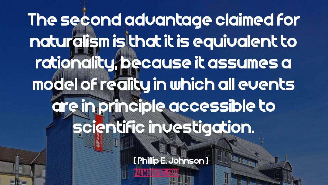 Phillip E. Johnson Quotes: The second advantage claimed for