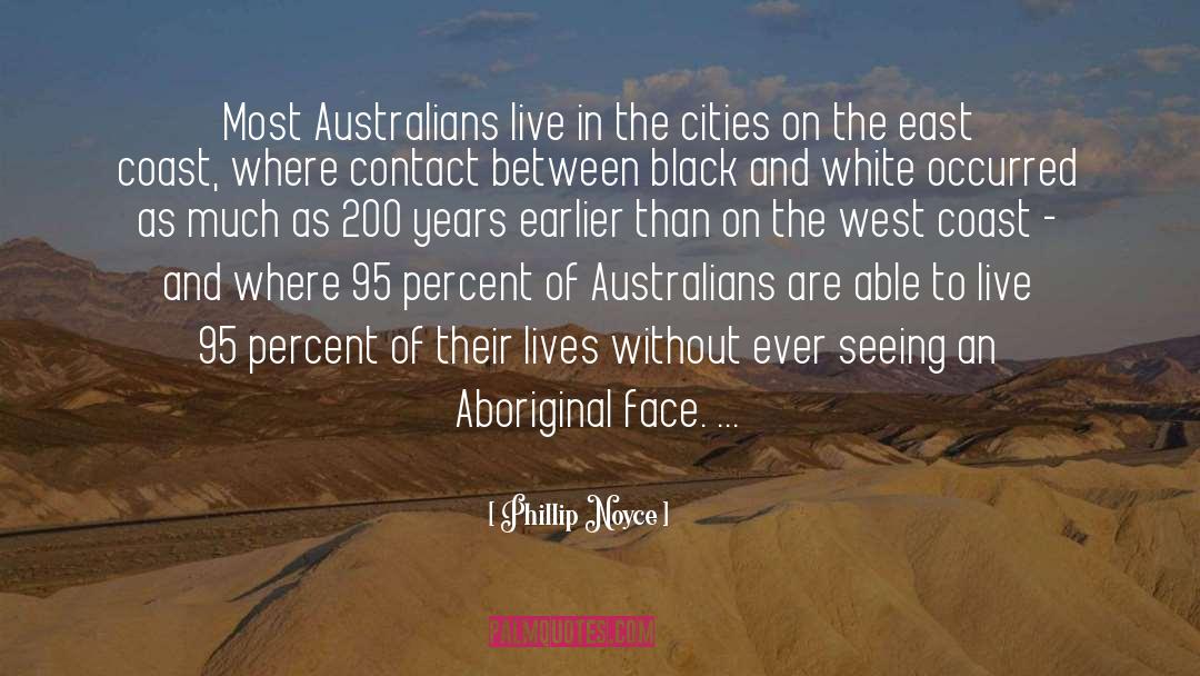 Phillip Noyce Quotes: Most Australians live in the
