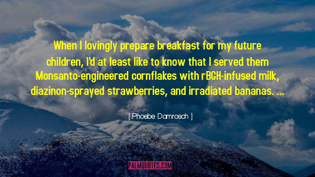Phoebe Damrosch Quotes: When I lovingly prepare breakfast