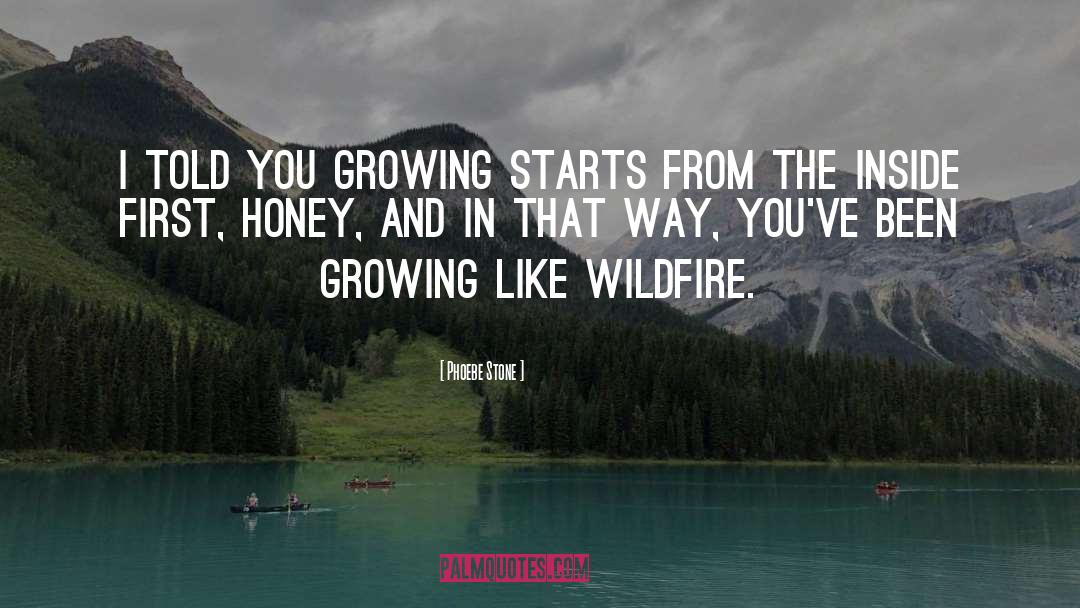 Phoebe Stone Quotes: I told you growing starts