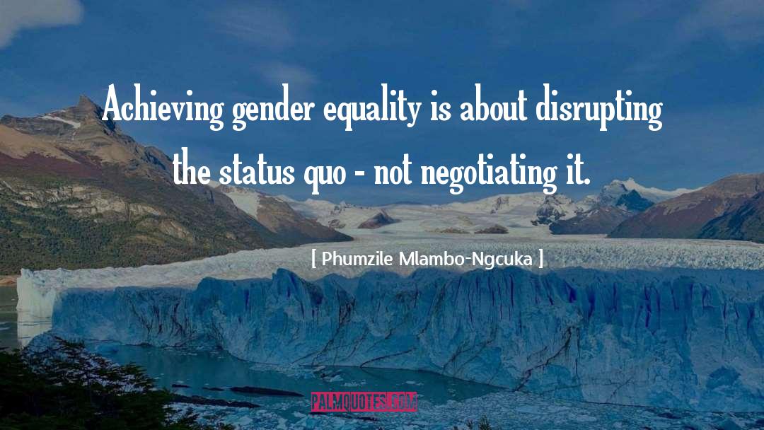 Phumzile Mlambo-Ngcuka Quotes: Achieving gender equality is about