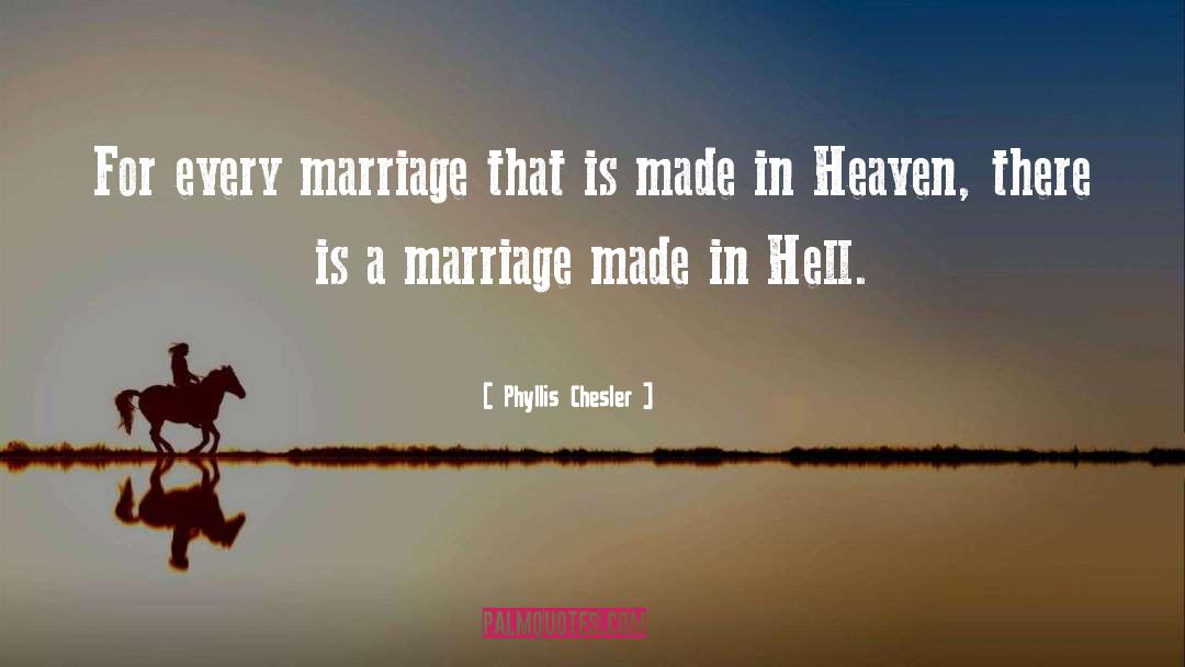 Phyllis Chesler Quotes: For every marriage that is