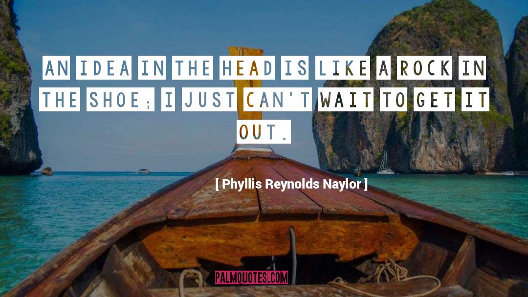 Phyllis Reynolds Naylor Quotes: An idea in the head