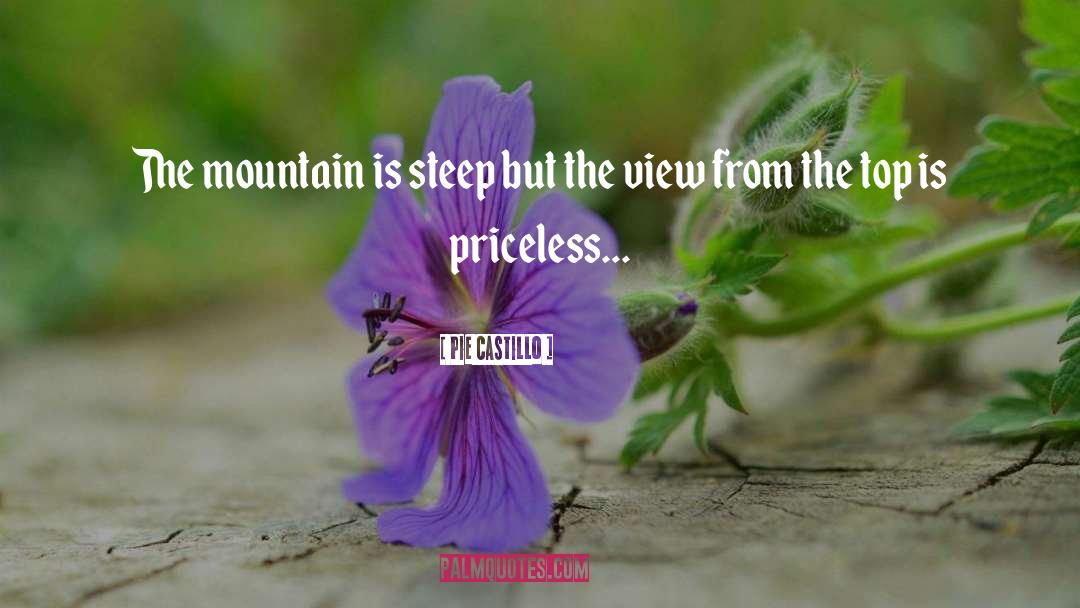 Pie Castillo Quotes: The mountain is steep but