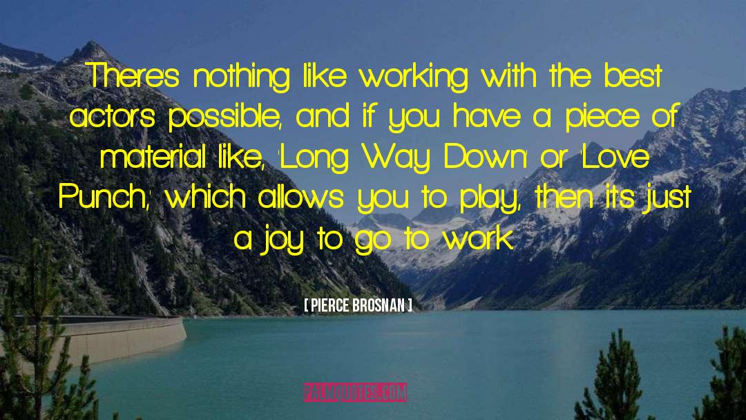 Pierce Brosnan Quotes: There's nothing like working with