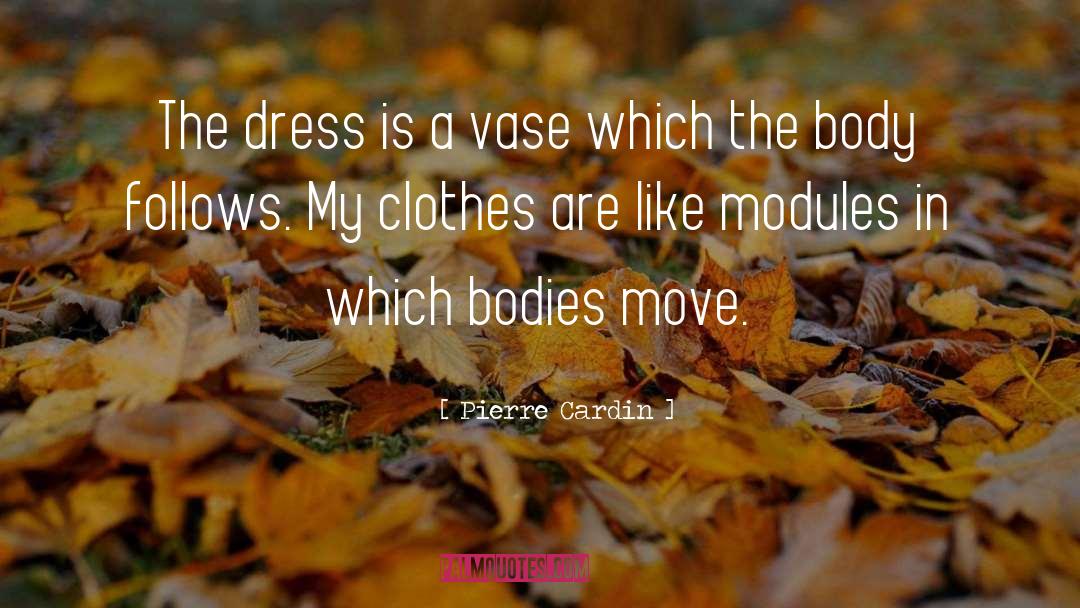 Pierre Cardin Quotes: The dress is a vase