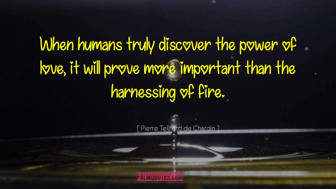 Pierre Teilhard De Chardin Quotes: When humans truly discover the