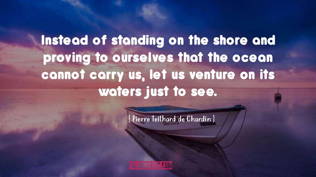 Pierre Teilhard De Chardin Quotes: Instead of standing on the