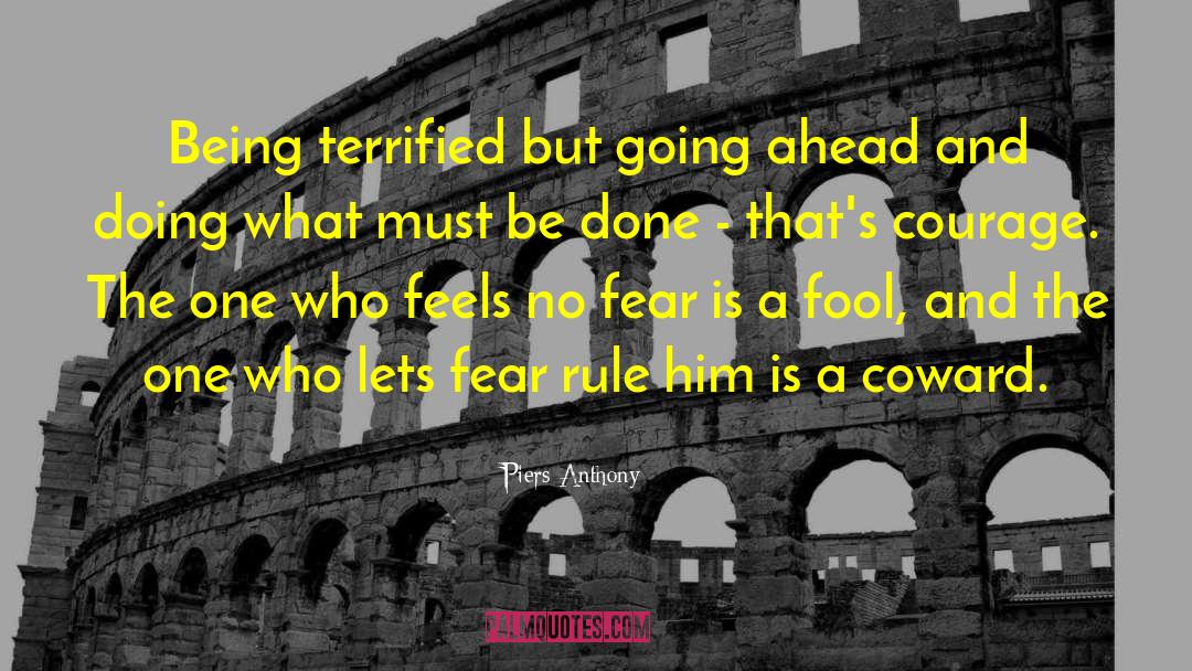 Piers Anthony Quotes: Being terrified but going ahead