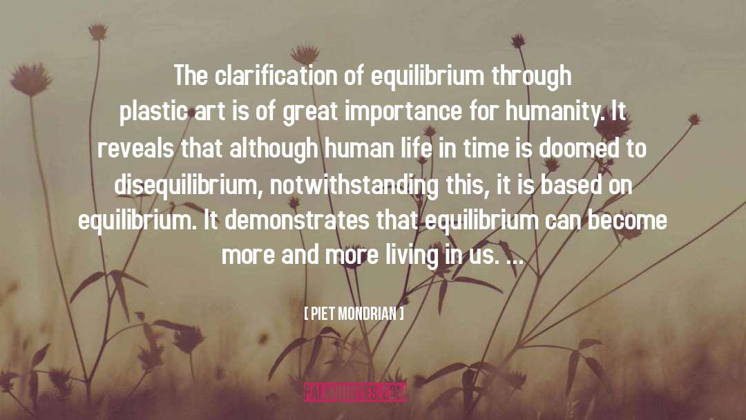 Piet Mondrian Quotes: The clarification of equilibrium through