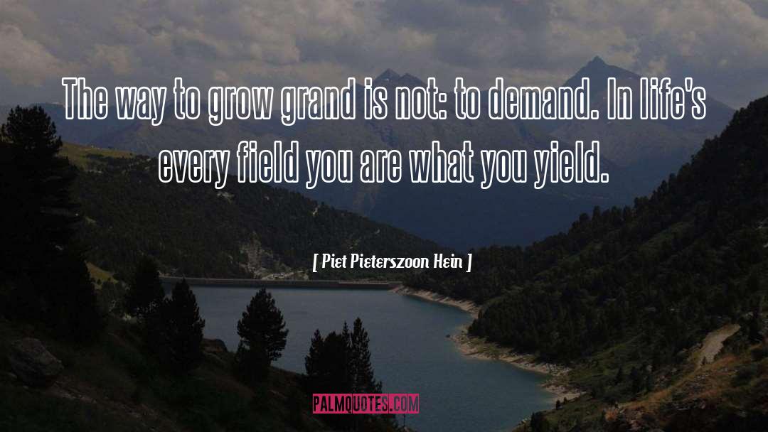 Piet Pieterszoon Hein Quotes: The way to grow grand