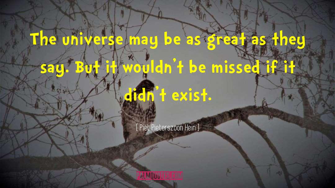 Piet Pieterszoon Hein Quotes: The universe may be as