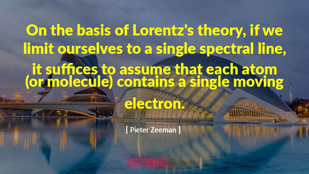 Pieter Zeeman Quotes: On the basis of Lorentz's