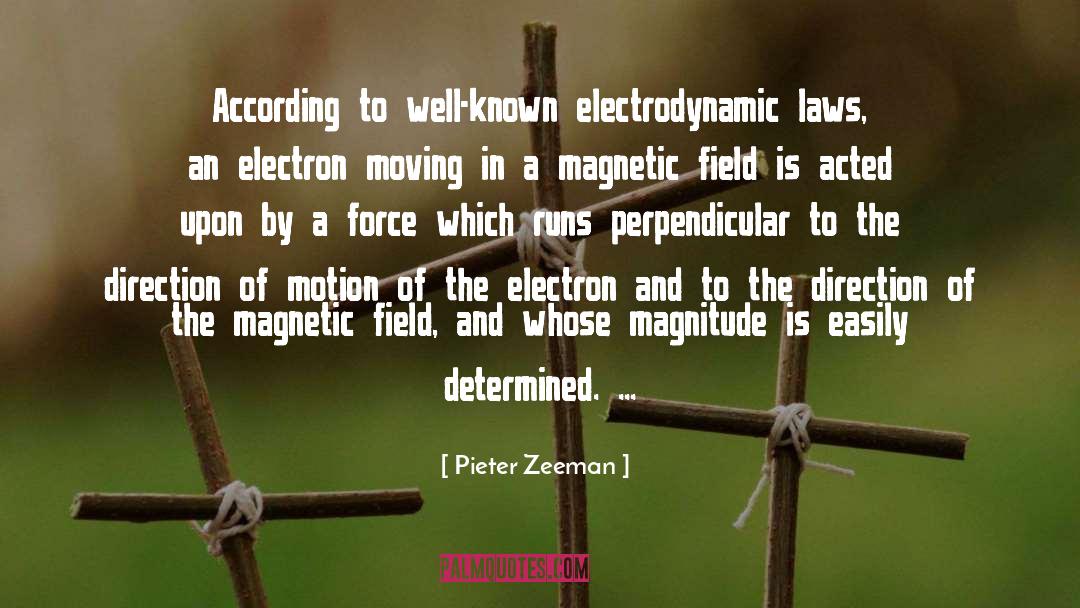 Pieter Zeeman Quotes: According to well-known electrodynamic laws,