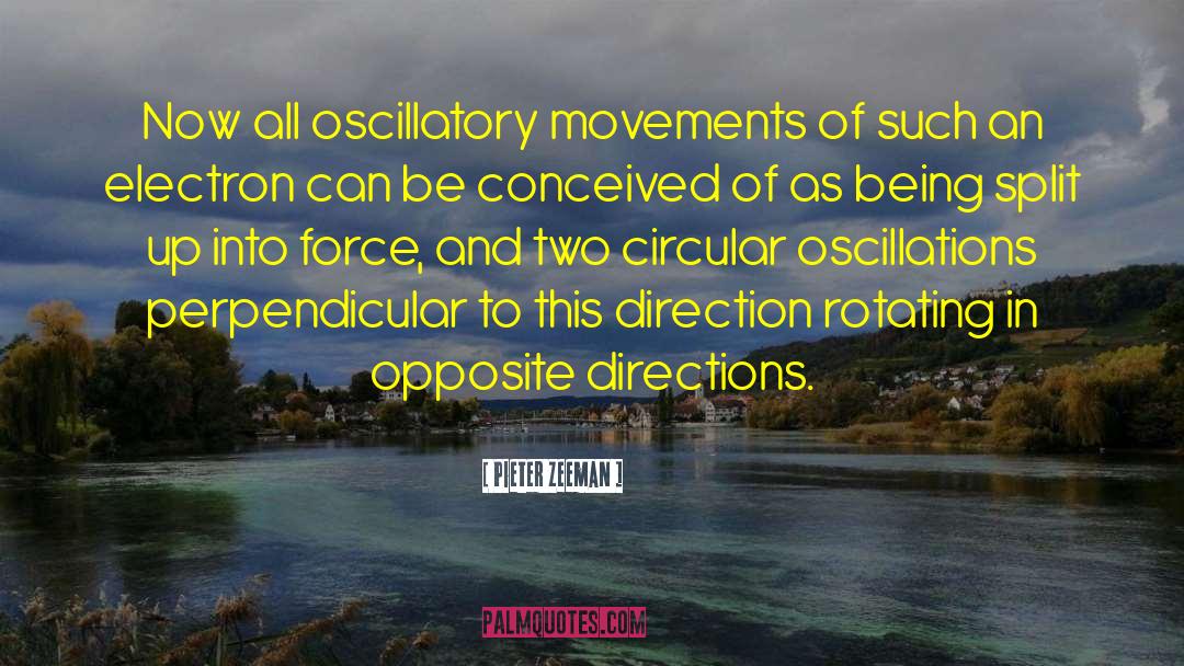 Pieter Zeeman Quotes: Now all oscillatory movements of