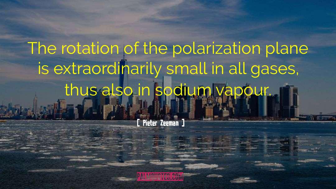 Pieter Zeeman Quotes: The rotation of the polarization
